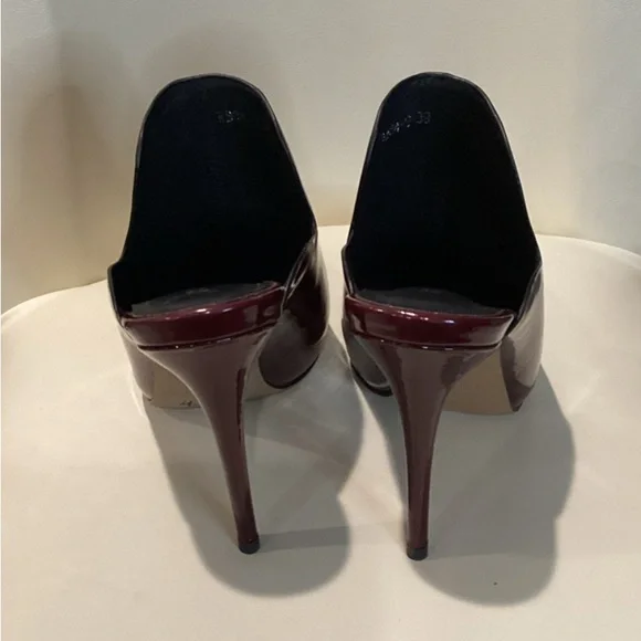 Alias Mae Glossy Burgundy Mules - Picture 3 of 4